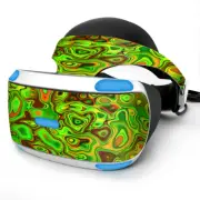 Skin Wrap for Sony Playstation PSVR Headset green glass trippy psychedelic