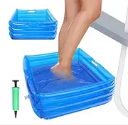 Inflatable Foot Basin Foldable Spa Foot Bath, Blue Portable Foot Bath, Foot Bath, Foot Bath, Foot Bath, Beach Bath, Camping Inflatable Foot Bath, Portable Foot Washer, Foldable Foot Washer,