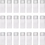 Maxmau 24 Sets 10Ml Glass Vials Small Bottles Mini Tiny Jars with Aluminum Screw