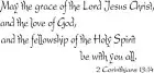 2 Corinthians 13:14 11"x22" Vinyl Wall Decal by Scripture Wall Art - Decor