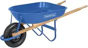 Tramontina Metal Wheelbarrow Flat Bucket with Hardwood Handle, 50 Liter Capac