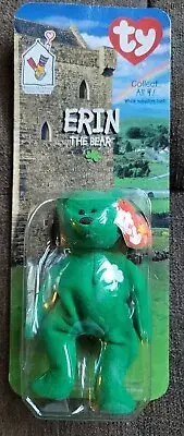 Erin The Bear-McDonald's Ty Beanie Baby With Rare Errors