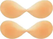 [DuBom] Adhesive Bra Strapless Invisible Silicone sh Up Sticky Bra for Backless Dress 2 Pack