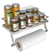 GeekDigg Paper Towel Holder with Shelf Adhesive Wall Mount Paper Towel Holder...