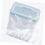 Totority Pet Food Storage Container S Nordic Blue Durable Food Dispenser with Snap Tight Lid Seeds and