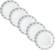 [CORELLE] J110-FD CP-1831 Plate, Set of 5, Plates, Crack-Resistant, Lightweight, Microwave Safe, Oven Safe, Dishwasher Safe, French Doilies