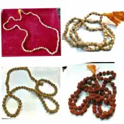 COMBO OF TULSI AND RUDRAKSH MALA RELIGIOUS PRAYER BEAD BANARASI INDIA PUJA GIFT
