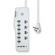 Surge Protector Power Strip, 10 Outlets, Four USB 3.4A Ports (3A+1C), 6FT Ext...
