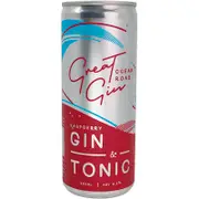 Great Ocean Road Raspberry Gin & Tonic Can 250ml