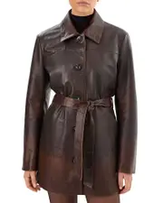 Lamarque Marlowe Leather Coat