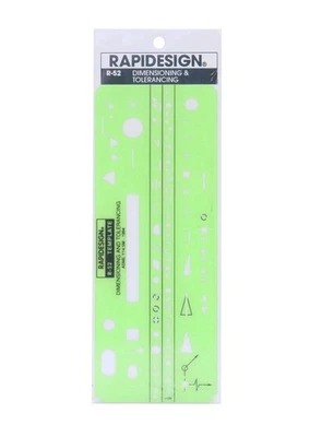 Rapidesign Dimensioning and Tolerancing Template, 1 Each (R52)
