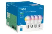 Tapo Smart Wi-Fi Light Bulb, 4-Pack, Multicolour, E27, 60W Equivalent