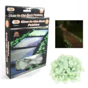 100 PCS Glow in The Dark Pebbles Glowing Rocks Fish Tank Garden Luminous