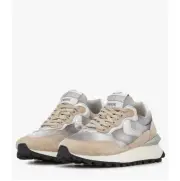 NWT VOILE BLANCHE QWARK HYPE WOMAN Leather and Fabric in Grey-Beige - Size 9