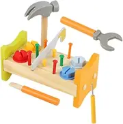 Kisangel 1 Set Pounding Peg Workbench for Educational Wooden Hammer for Skill Development Safe Design for Promotes Creativity Coordination