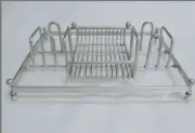 1960s Charles Hollis Jones Multi-Use Tray-Organizer-Polished Nickel & Lucite