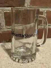 Rosetta Stone Software Logo Glass Beer Mug Brand New Excellent Condition