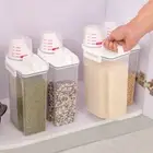 2L PP Plastic Cereal Dispenser Storage Box Kitchen Food Grain Rice Container