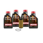 4L Motul 8100 X-CLEAN + 5W30 Wix Filter Motor Oil Change Kit API SN/CF For VW (for: Porsche)