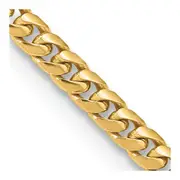 14K 20 inch 4.3mm Solid Miami Cuban Link with Lobster Clasp Chain Necklace