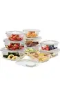 18 Piece Set Glass Food Storage Containers with Lids Glass Meal Prep Containers