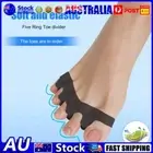 2x Toe Separator Hallux Valgus Corrector Hammer Straightener (Adult Black) AU