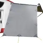 1.95x2.2m Caravan Privacy Screen Roll Out Awning Sun Shade End Wall Side Grey
