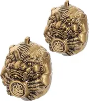 Gatuida 1 Pair Brass Baoding Balls for Hand Therapy Chinese Exercise Balls for Seniors Enhance Hand Strength Dexterity for Relaxation and Fitness