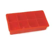 Avanti Soft Silicone 6-Cup Square Ice Cube Tray Mould Maker Freezer Mold Red