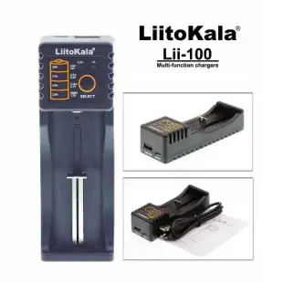 ️liitokala Lii-100 18650 可充4.35V/3.2V/1.2V電池 智慧多功能充電器