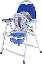 Bedside Commode Chair Portable Toilet Chair Lightweight Folding Commode Chair Toilet Chair for Elderly with Backrest with Built in Toilet Portable Toilet Seat
