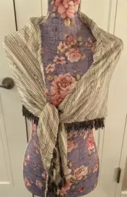 CLUB MONACO-WOMEN SILK BECKY BEADED SCARF-BRAND NEW WITH TAG!