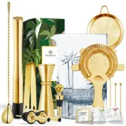 Cocktail Mixing Glass Set - Mixology Bartender Kit with Strainer, Bar Spoon, ...
