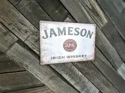Jameson Irish Whiskey Tin Sign - Vintage Style Jameson Whiskey Sign
