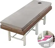 Lash Bed Topper Memory Foam,7cm Thick Massage Table Mattress Topper,Foam Padding for Spa Bed with Washable Cover,Foldable Lash Bed Cushion,Square/Round/Trapezoidal Head,Gray s,80x190cm