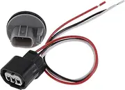 X AUTOHAUX 1 Set Front Turn Signal Light Socket Wiring for Honda CR-V 2002-2016 No.33302S5AA01/33302-S5A-A01 Lamp Bulb Pigtail Connector Harness