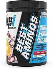 BPI Sports Best Aminos BCAA and Glutamine Supplement, Fruit Punch, 8.82 Ounce