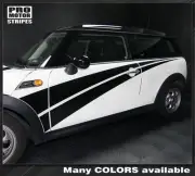 Mini Cooper 2008-2014 Full Length Double Side Stripes Decals (Choose Color)