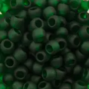8/0 TOHO ROUND Transparent Frosted Green Emerald Seed Bead (8g)