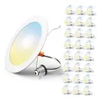 24 Pack Retrofit LED Recessed Lighting 6 Inch, Selectable
