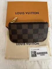 Authentic- LOUIS VUITTON Key Pouch Cles Damier Ebene