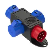 32Amp 5Pin Plug to 3 x 32Amp 3Pin 230V Sockets | PCE ST Anton Power Distribution