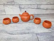 Clay Tea Set Teapot with 4 cups
