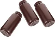 JEWEDECO 3pcs Plastic Medicine Bottles with Cap Empty Sample Containers Secure Sealing for Safe Storage for Various Uses