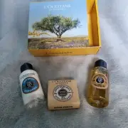 L'OCCITANE GIFT SET SHEA BUTTER 3 ITEMS SHOWER OIL 75ML + BODY LOTION 75ML & SOA