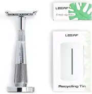 Leaf Shave | Twig Razor Starter Kit- All-Metal Eco-Friendly: Men & Women -Silver