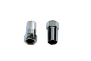 Shifter Rod Tapered Jam Nut Set Chrome fits Harley Davidson