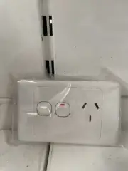White GPO Single Power Point Socket with Extra Power Switch
