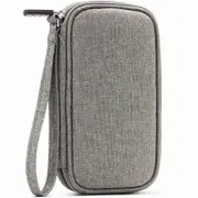 18cm*10.5cm Digital Accessories Storage Bag U Disk Flash Drive TF Memory Card Organizer Bag GRAY COLOR