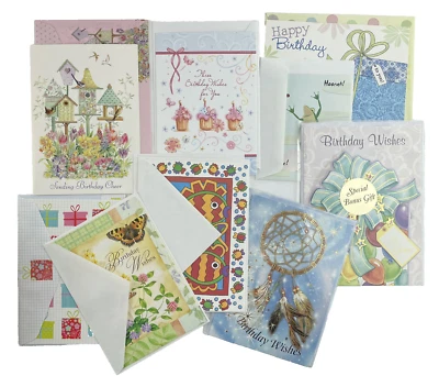 Greeting Cards Assortment Lot of 10 Cards Happy Birthday